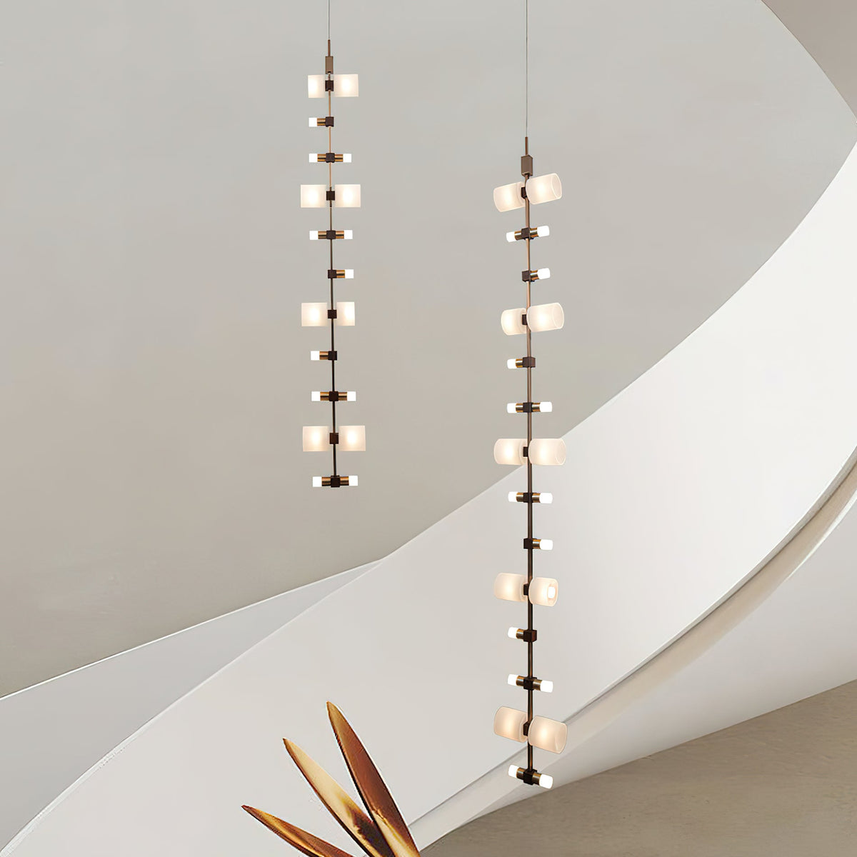 Semper Mia Pendant Lamp - Linear Stainless Steel LED Hanging Light