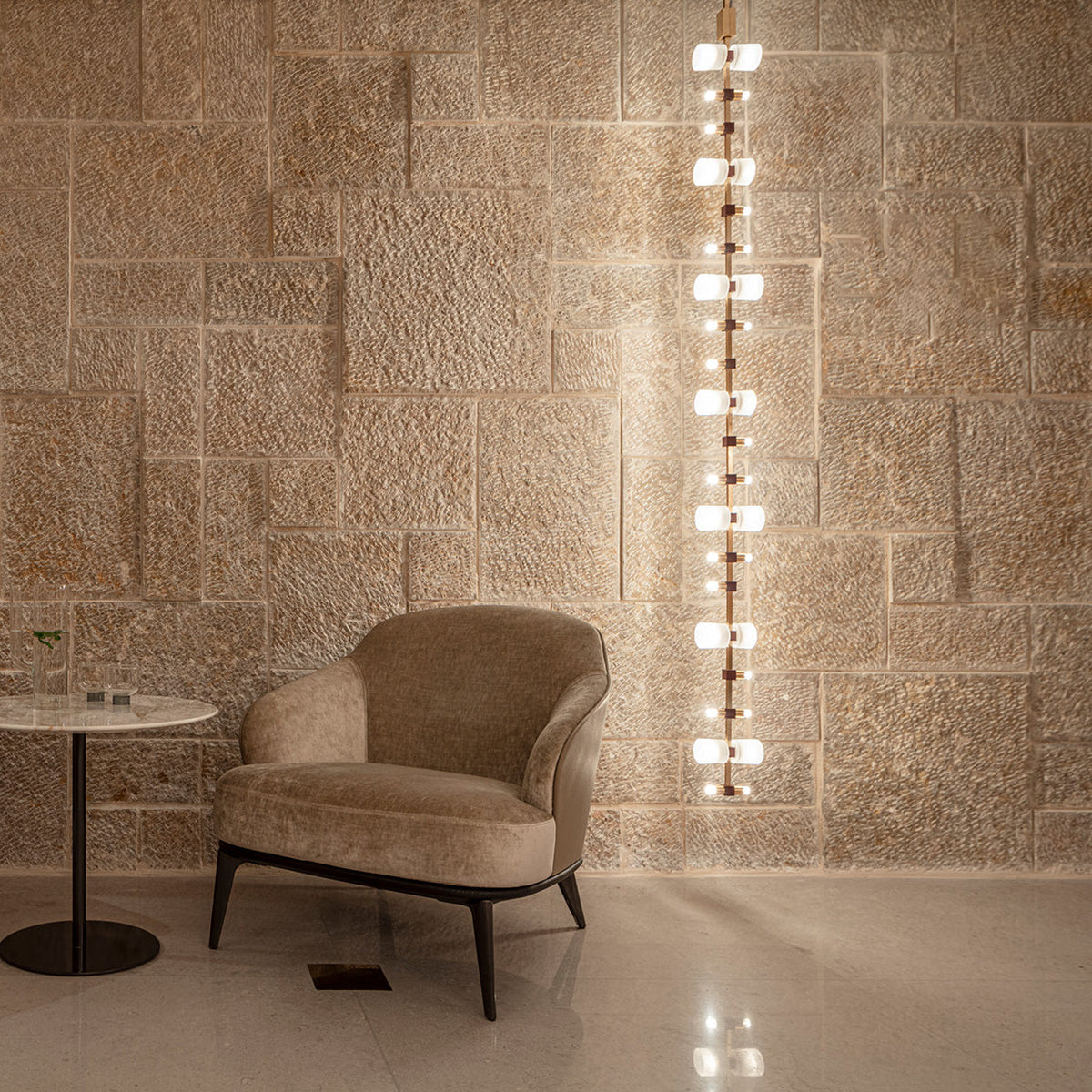 Semper Mia Pendant Lamp - Linear Stainless Steel LED Hanging Light