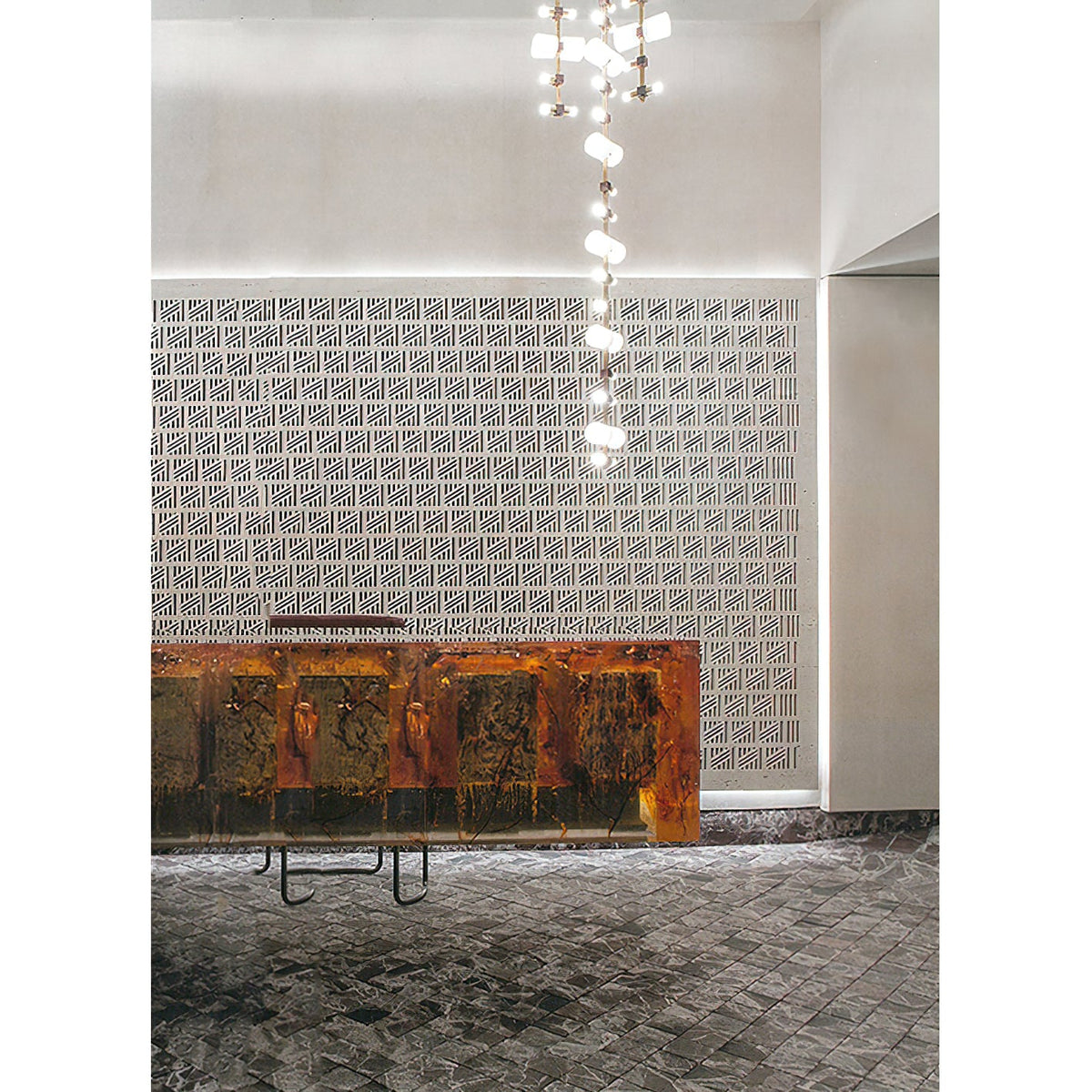 Semper Mia Pendant Lamp - Linear Stainless Steel LED Hanging Light