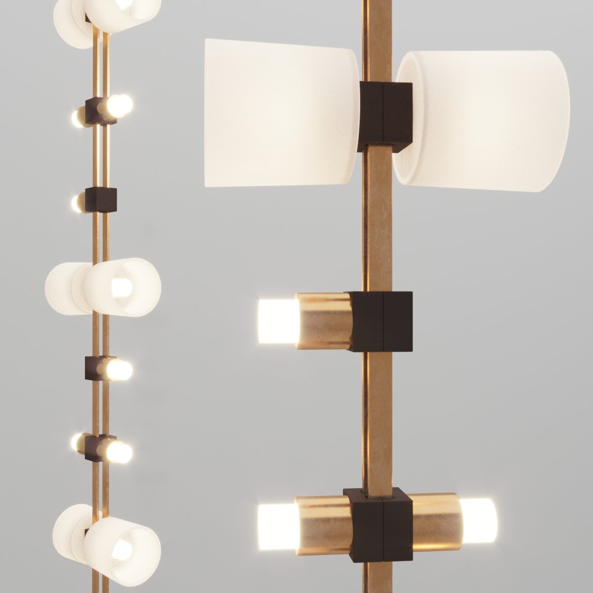 Semper Mia Pendant Lamp - Linear Stainless Steel LED Hanging Light