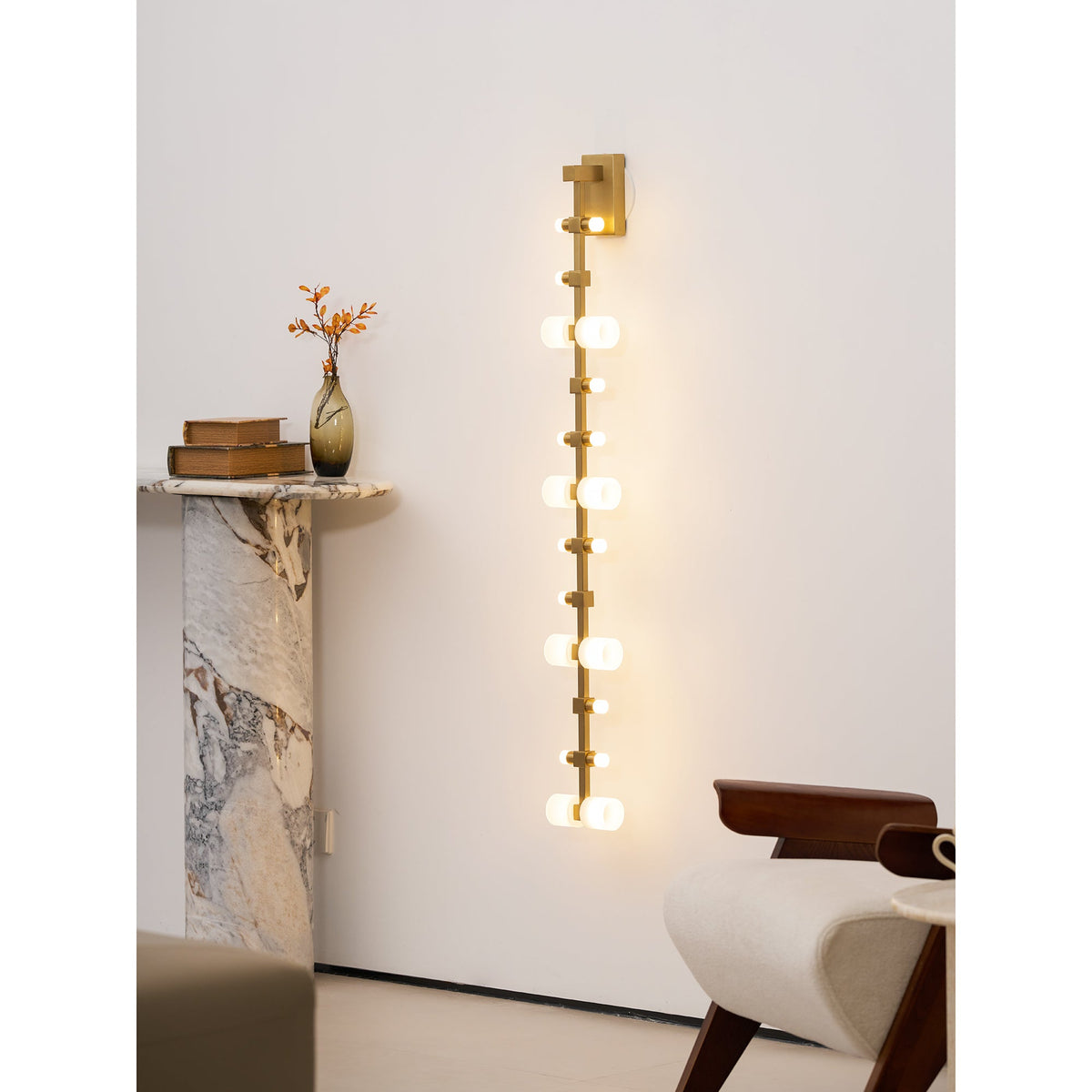 Semper Mia Wall Lamp - Linear Stainless Steel LED Sconce