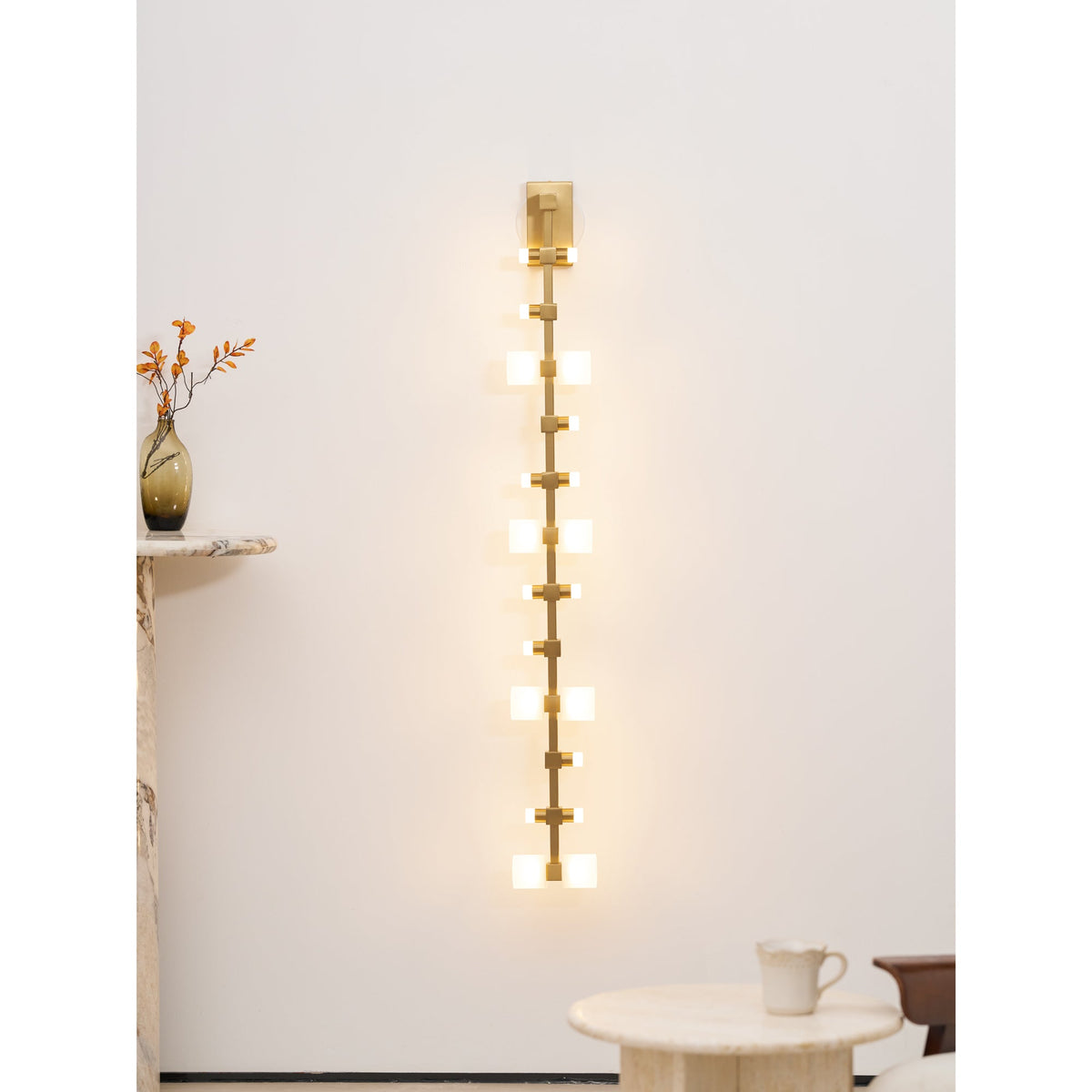 Semper Mia Wall Lamp - Linear Stainless Steel LED Sconce