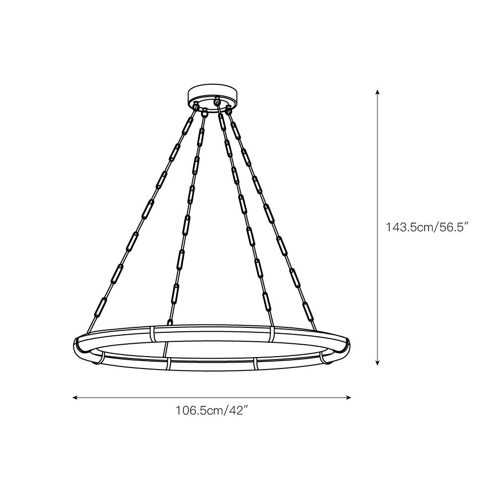 Sennett Alabaster Chandelier - Ring LED Pendant Light