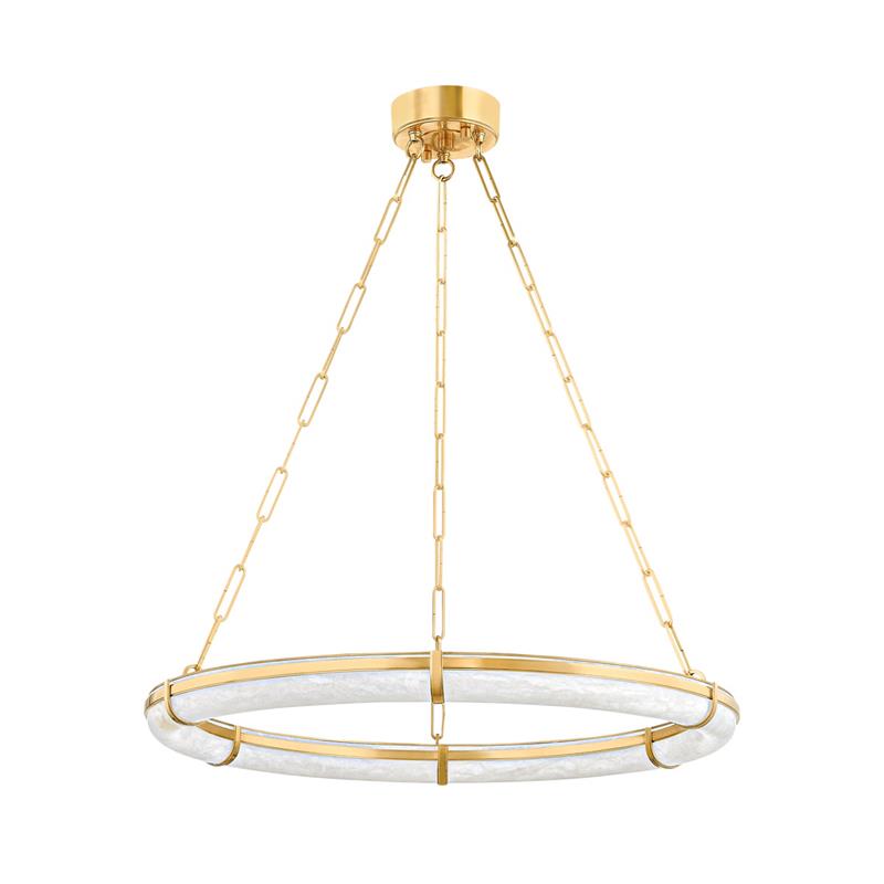 Sennett Alabaster Chandelier - Ring LED Pendant Light