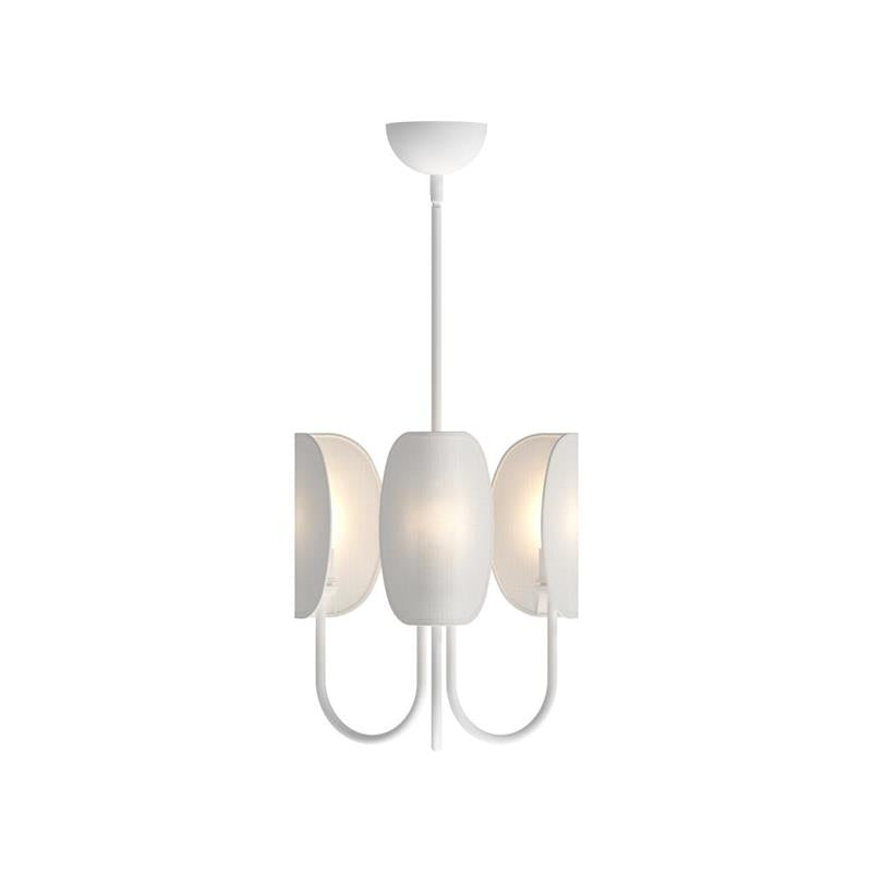 Leaf Brass Chandelier - Origami-Fold Multi-Head Brass & Cotton Chandelier