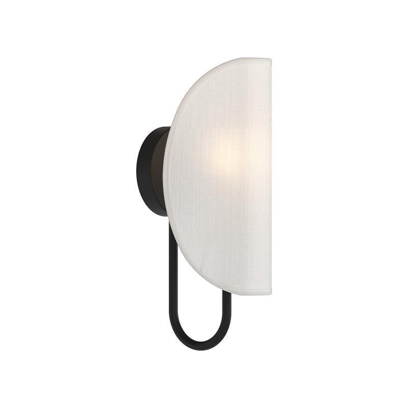 Leaf Brass Wall Lamp - Origamistic Brass & White Cotton Fold Sconce
