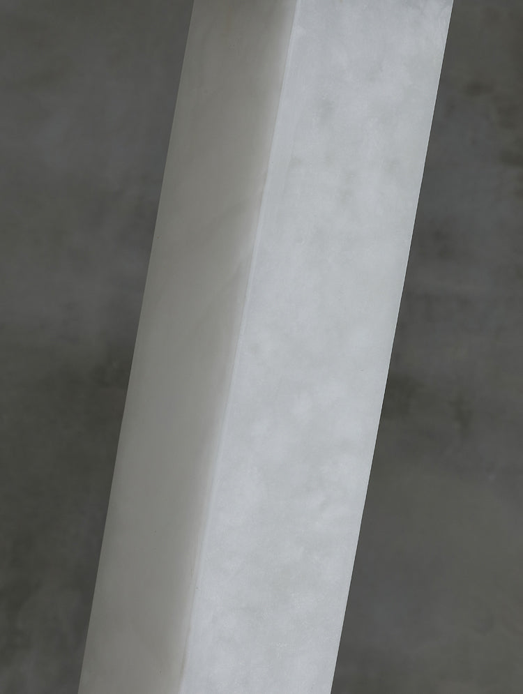 Serano Alabaster Table Lamp - Natural Veined Alabaster Stone Desk Light | Modern Brass LED Accent Lamp