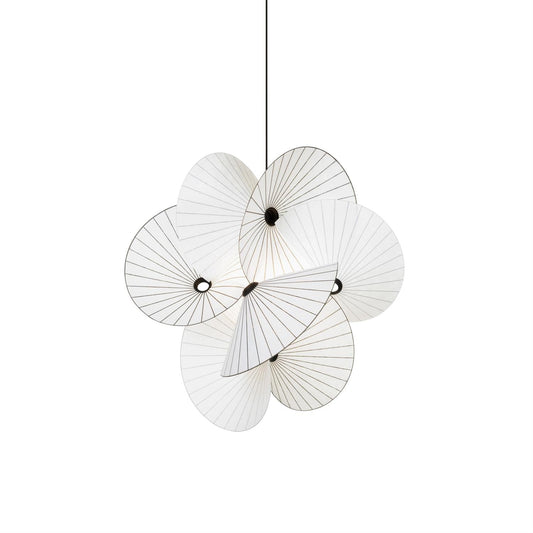 Serpentine Pendant Light - Twisted Fabric & Dark Line Pendant | Modern Origami Suspension Lamp