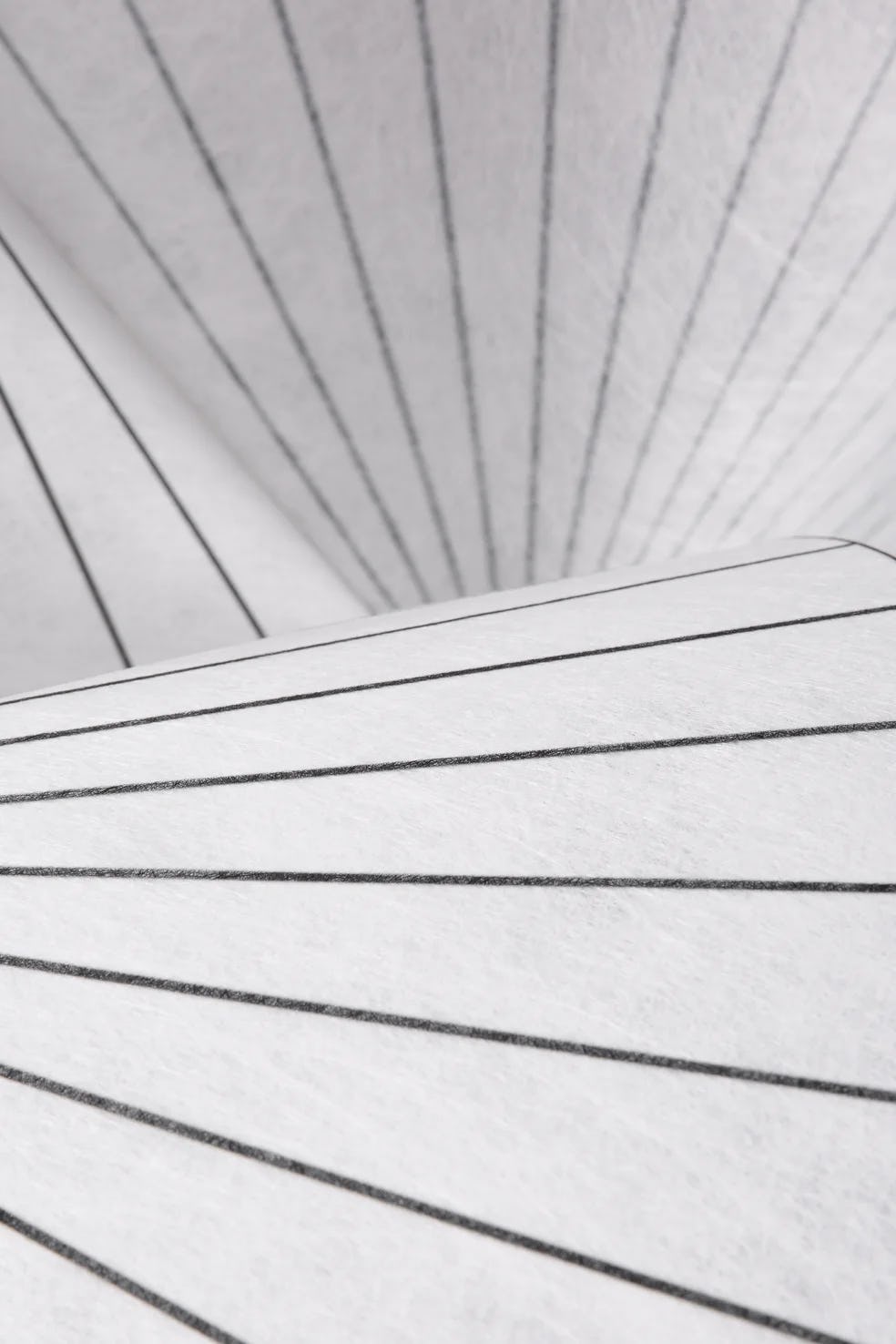 Serpentine Pendant Light - Twisted Fabric & Dark Line Pendant | Modern Origami Suspension Lamp