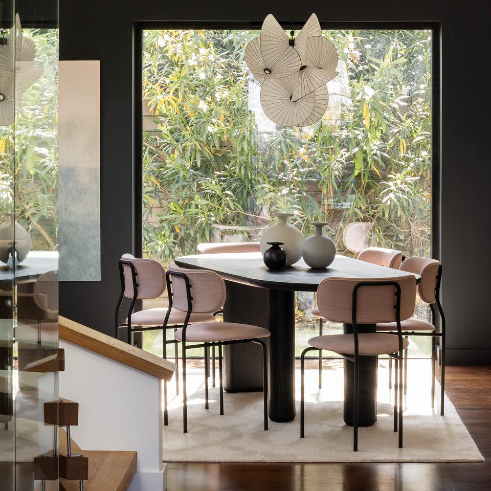 Serpentine Pendant Light - Twisted Fabric & Dark Line Pendant | Modern Origami Suspension Lamp
