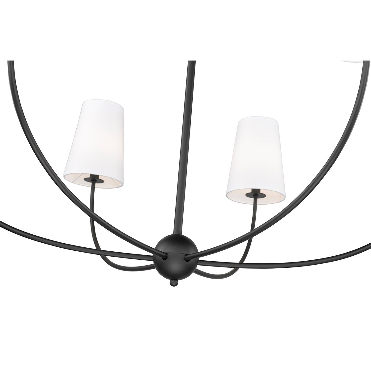 Shannon Chandelier - Brass Multi-Arm Fabric Shade Chandelier | Modern Transitional Hanging Light