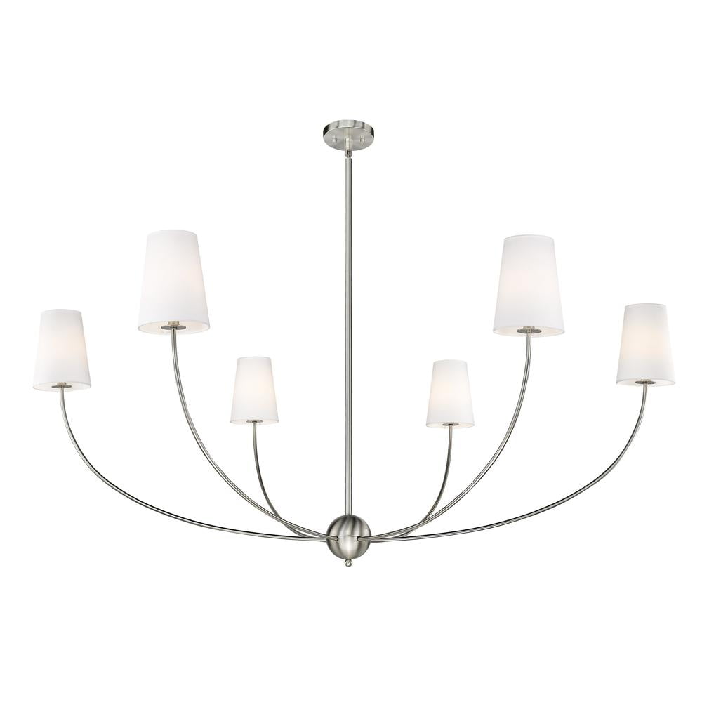 Shannon Chandelier - Brass Multi-Arm Fabric Shade Chandelier | Modern Transitional Hanging Light