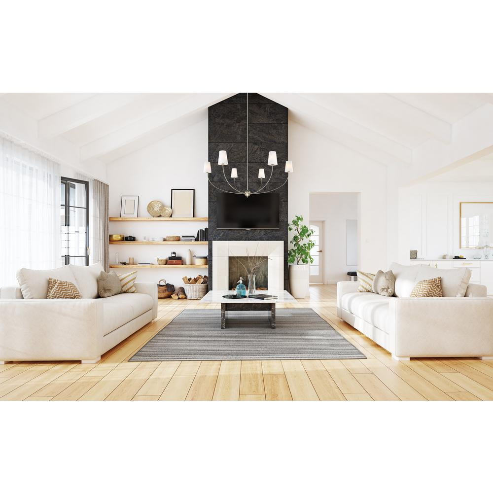 Shannon Chandelier - Brass Multi-Arm Fabric Shade Chandelier | Modern Transitional Hanging Light
