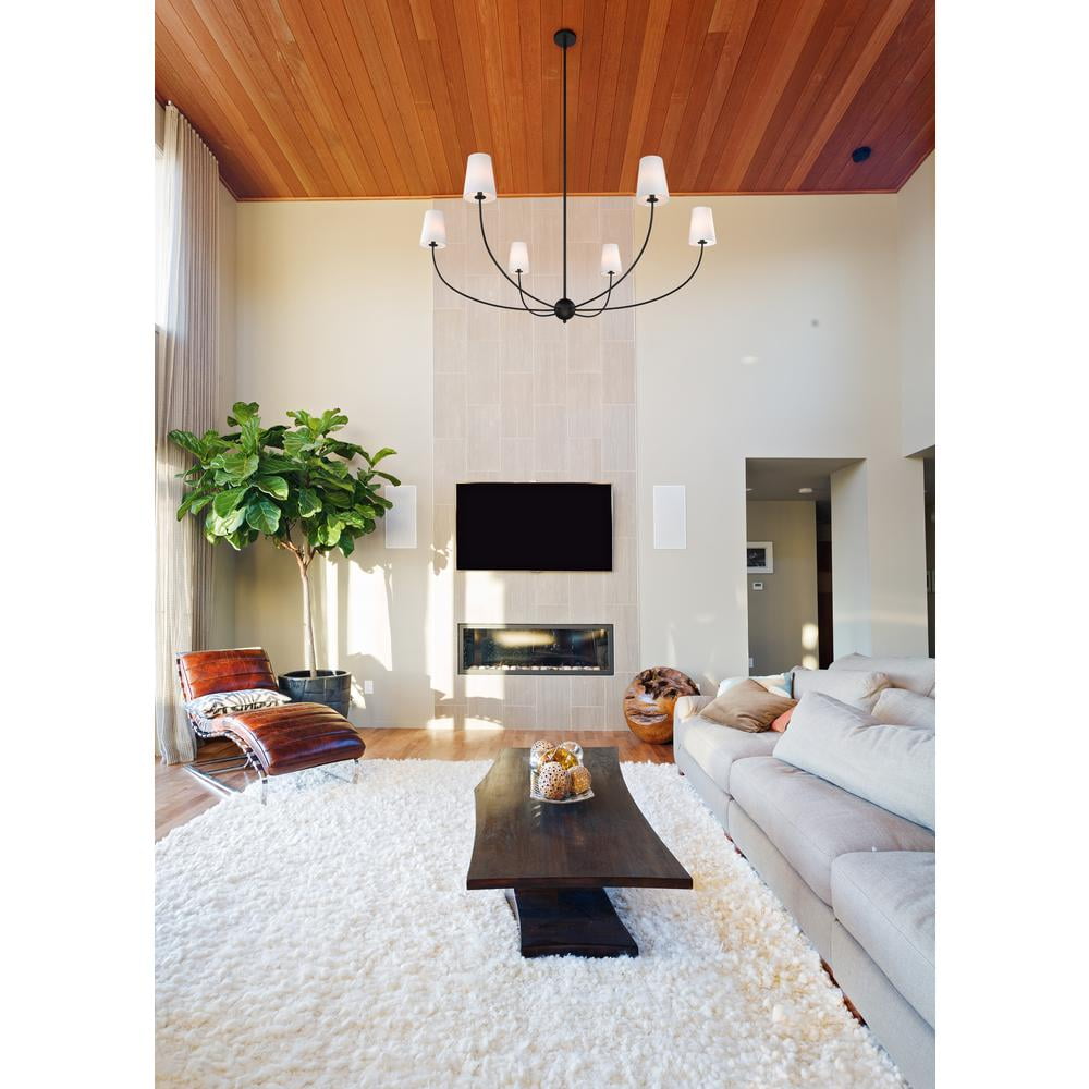Shannon Chandelier - Brass Multi-Arm Fabric Shade Chandelier | Modern Transitional Hanging Light