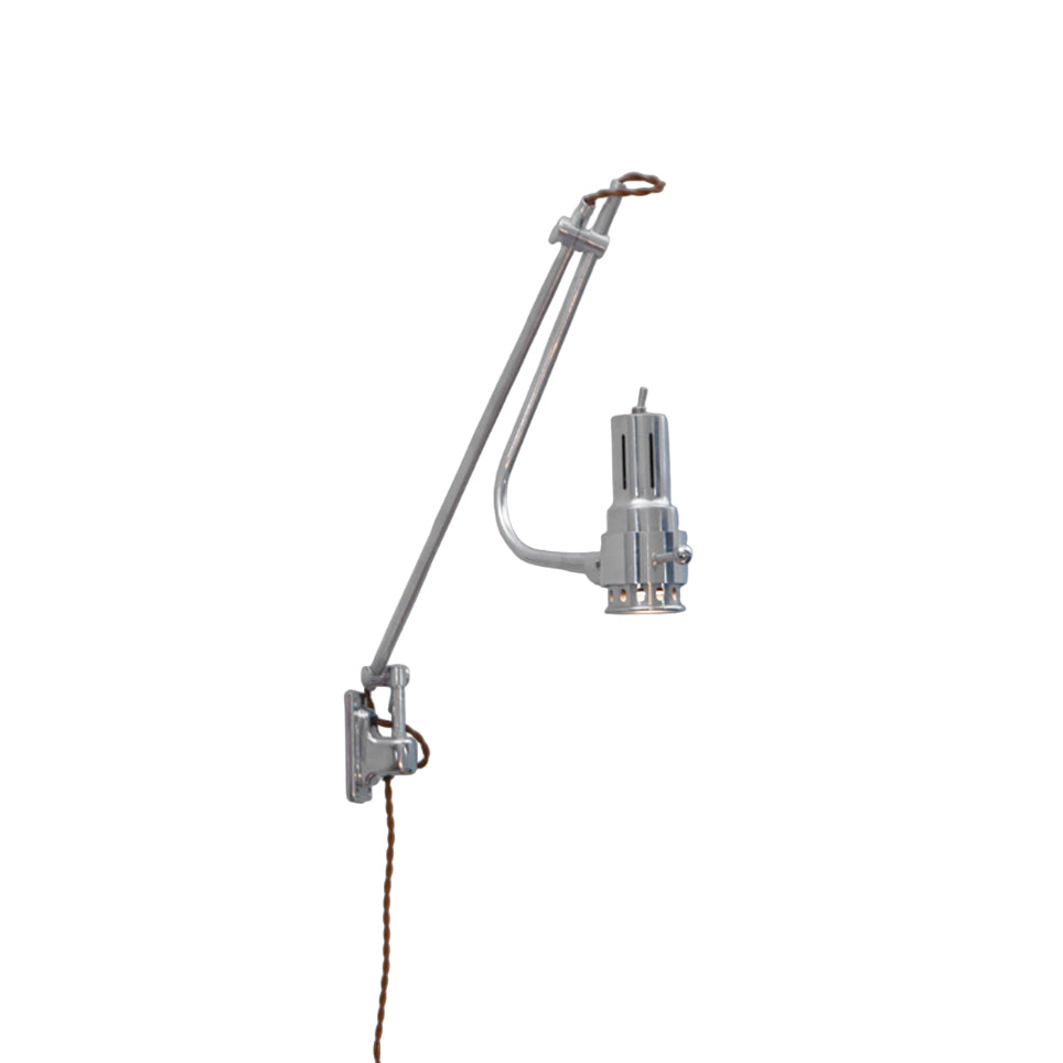 Signal Swing Arm Plug-in Sconce - Aluminum Dual Adjustable Wall Lamp | Industrial Articulating Task Light
