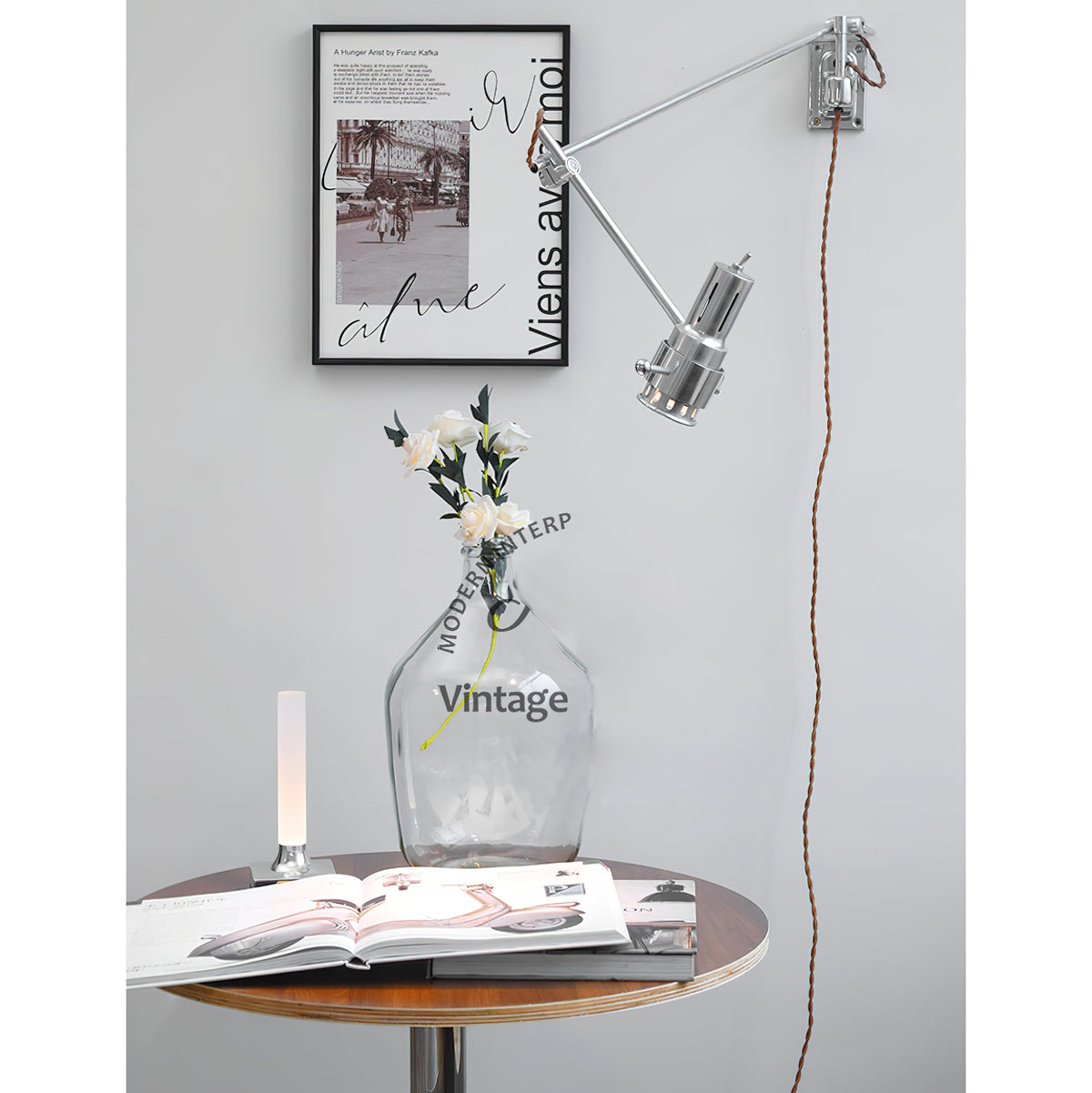 Signal Swing Arm Plug-in Sconce - Aluminum Dual Adjustable Wall Lamp | Industrial Articulating Task Light