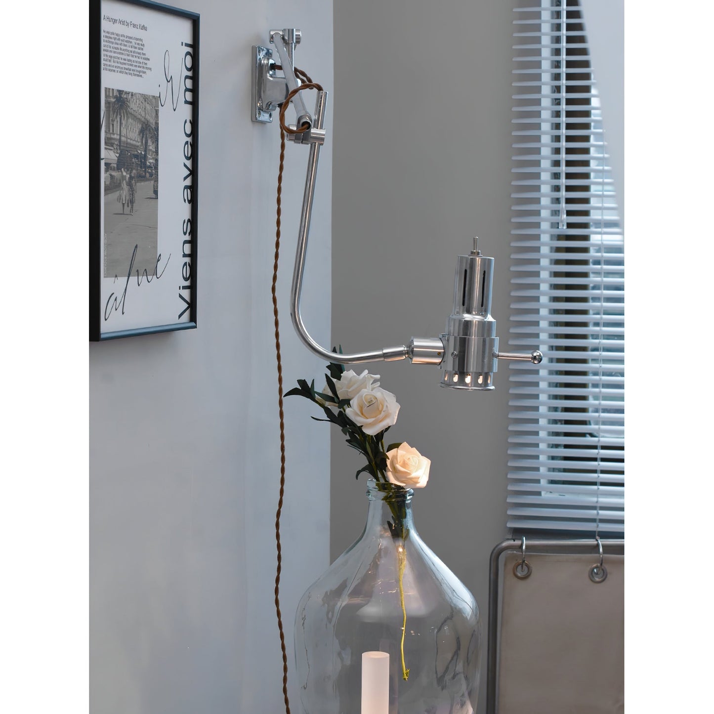 Signal Swing Arm Plug-in Sconce - Aluminum Dual Adjustable Wall Lamp | Industrial Articulating Task Light
