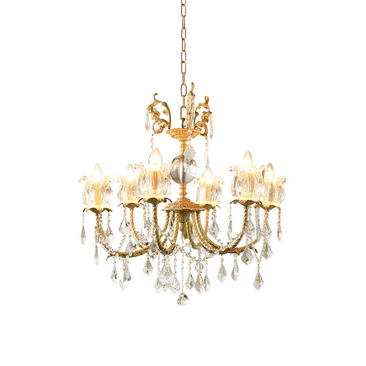 Silva Crystal Chandelier - Neo-Renaissance Brass & Bohemian Crystal Light | French Baroque Chandelier
