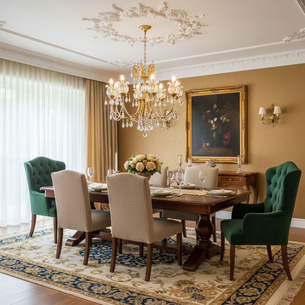 Silva Crystal Chandelier - Neo-Renaissance Brass & Bohemian Crystal Light | French Baroque Chandelier