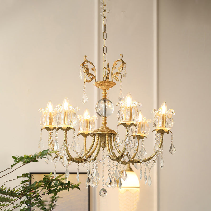 Silva Crystal Chandelier - Neo-Renaissance Brass & Bohemian Crystal Light | French Baroque Chandelier