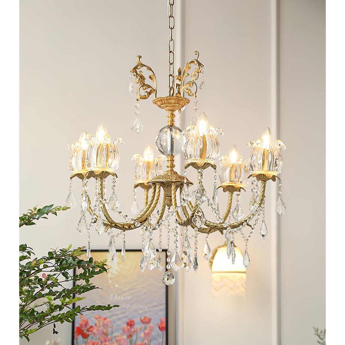 Silva Crystal Chandelier - Neo-Renaissance Brass & Bohemian Crystal Light | French Baroque Chandelier