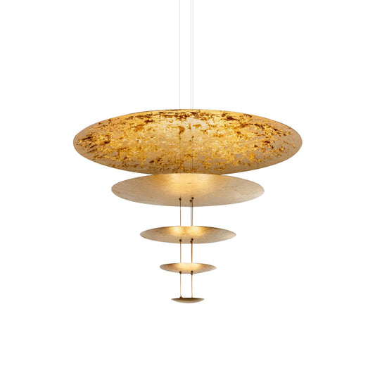 Sistema Macchina Chandelier - Multi-Tiered Metallic Ring Pendant | Modern Architectural LED Chandelier