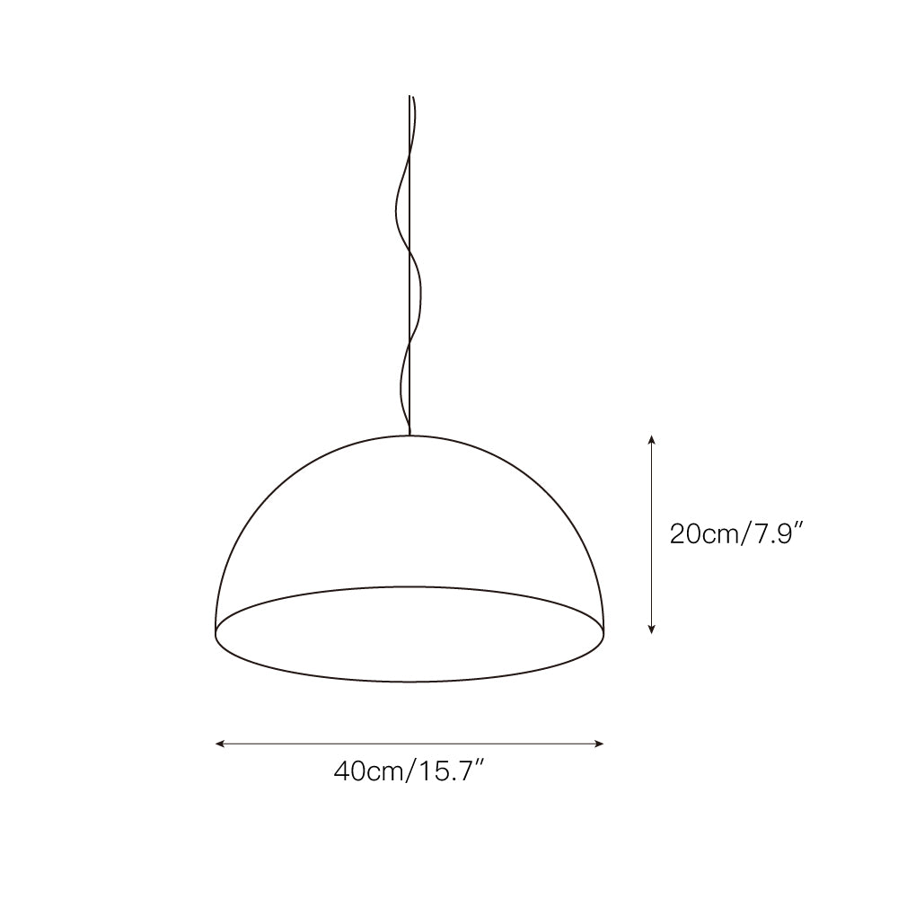 Sky Garden Pendant Lamp - Ornate Cast Plaster Dome Pendant | Glossy Architectural Overhead Light