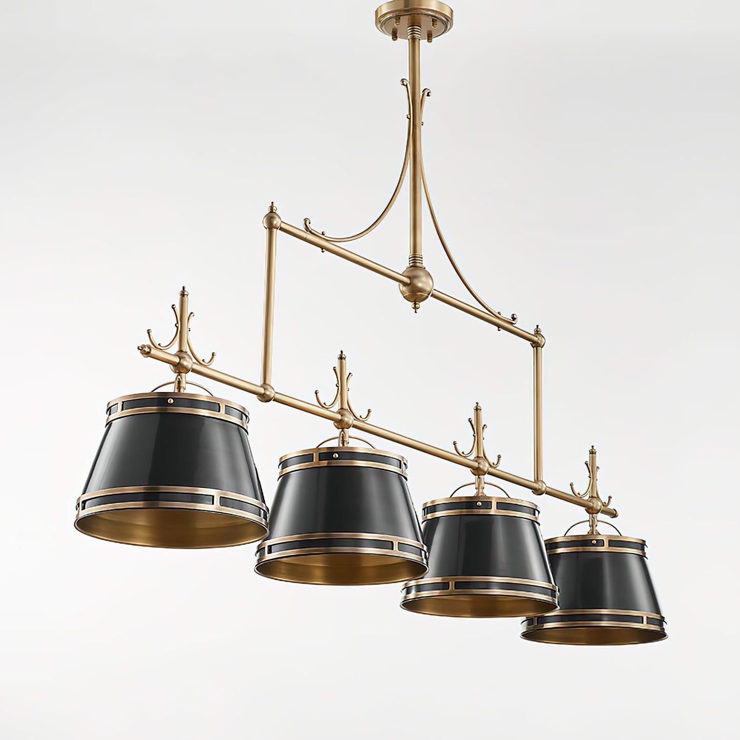 Sloane Chandelier - Exquisite Brass Multi-Arm Overhead Light | Modern Dining & Game Room Chandelier