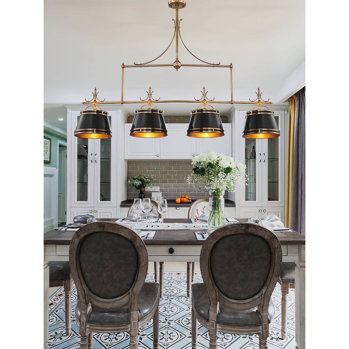 Sloane Chandelier - Exquisite Brass Multi-Arm Overhead Light | Modern Dining & Game Room Chandelier