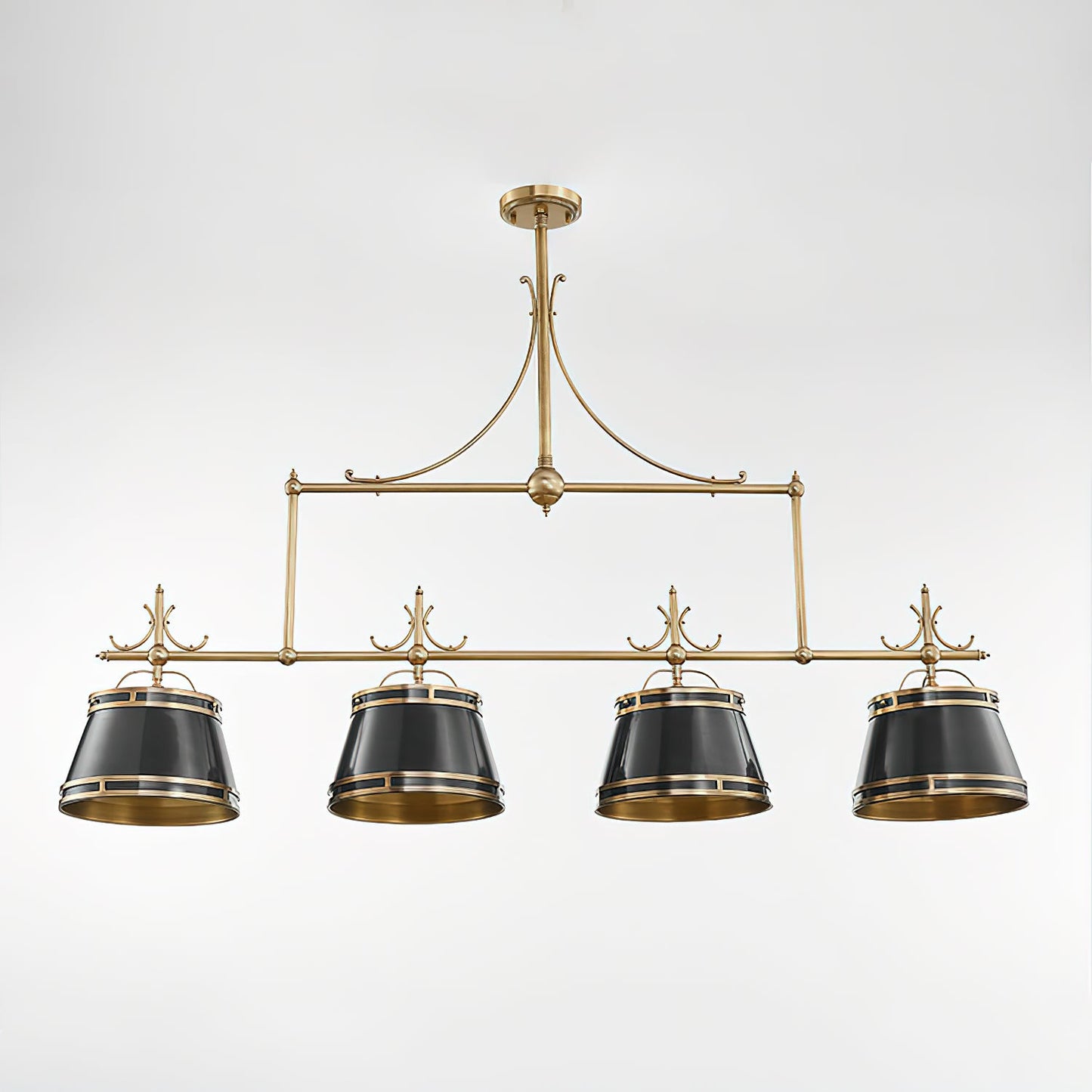 Sloane Chandelier - Exquisite Brass Multi-Arm Overhead Light | Modern Dining & Game Room Chandelier