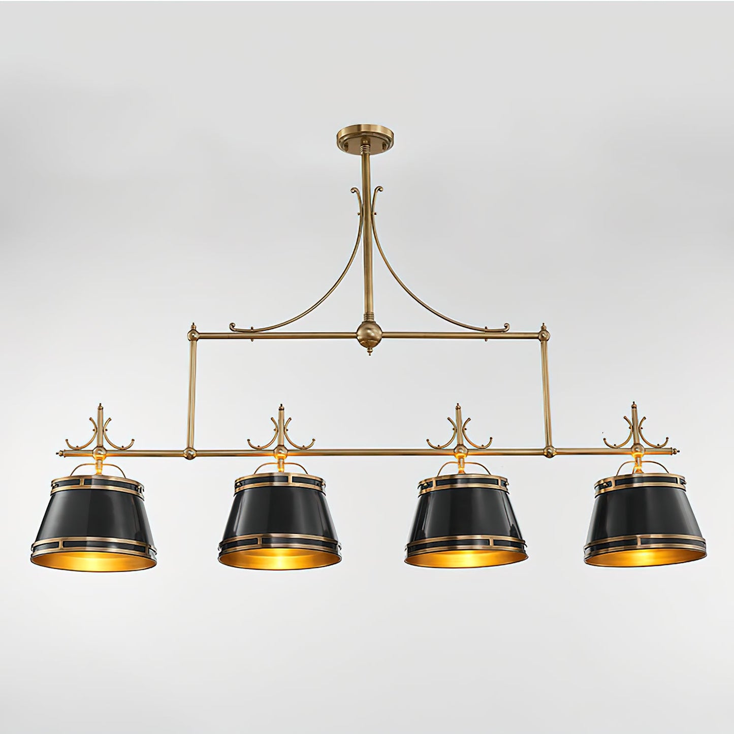 Sloane Chandelier - Exquisite Brass Multi-Arm Overhead Light | Modern Dining & Game Room Chandelier