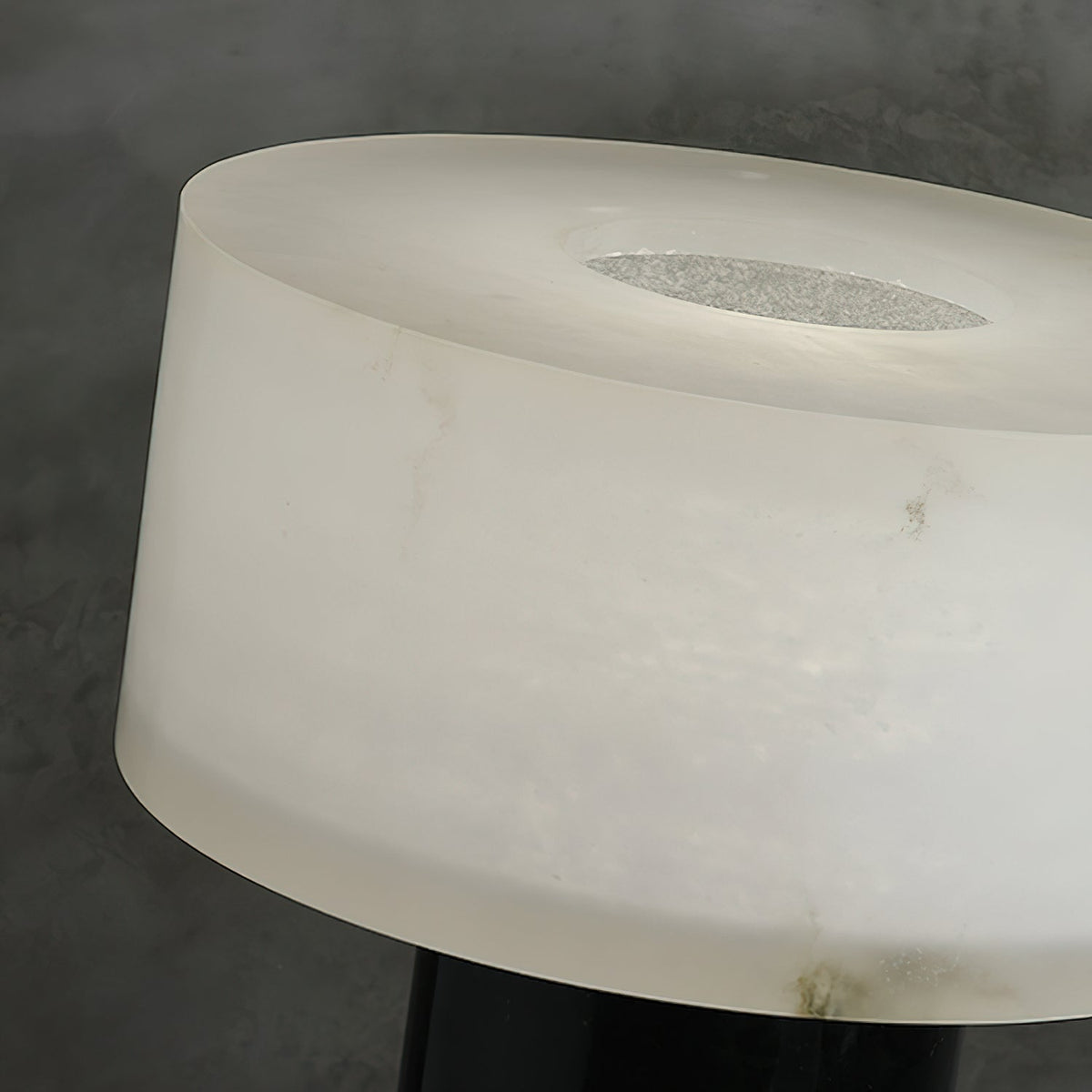 Small Solid Alabaster Table Lamp - Carrara Marble & Acid-Etched Alabaster Lamp | Modern Luxury Table Light