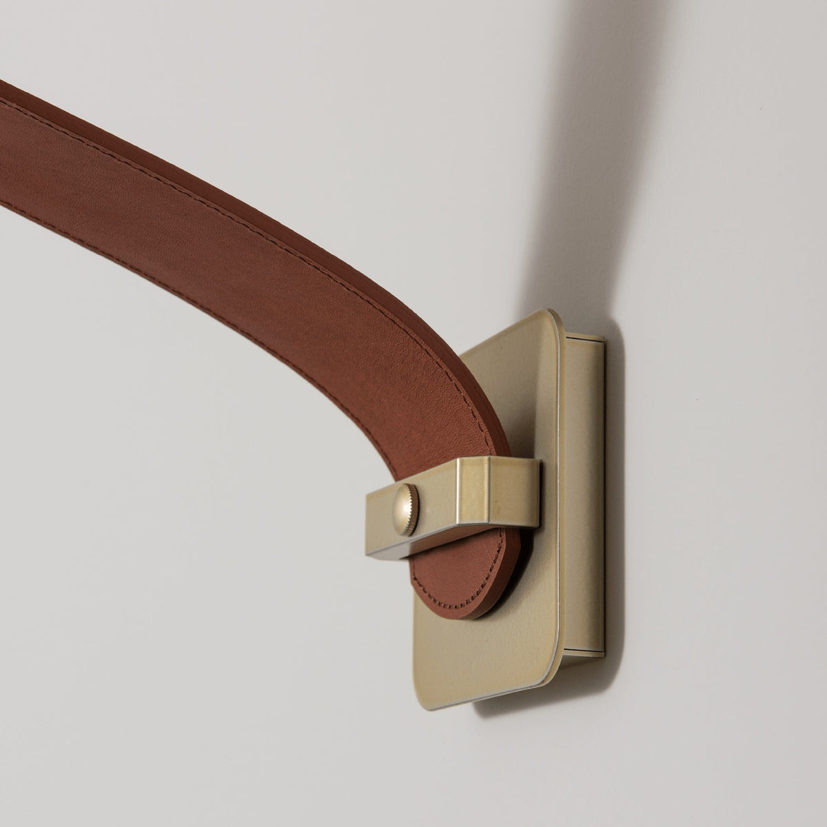 Snaps LED Pendant Lamp - Fine-Grain Leather & Alabaster Pendant | Modern Architectural Hanging Light