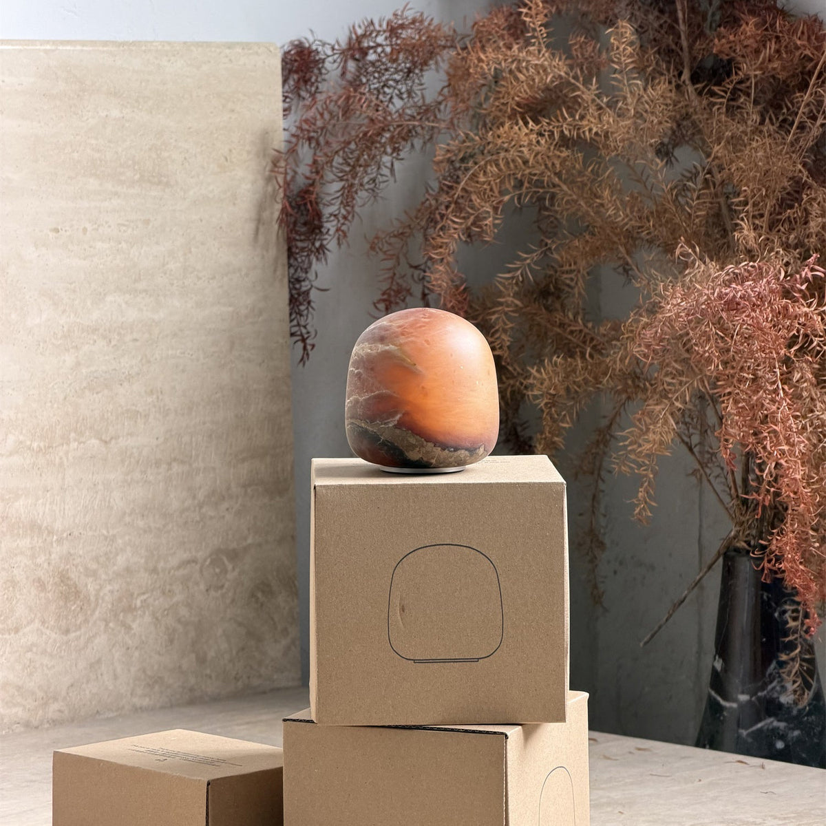 Alabaster Petite Portable Lamp – Cordless Natural Stone Rechargeable Mini Accent Light