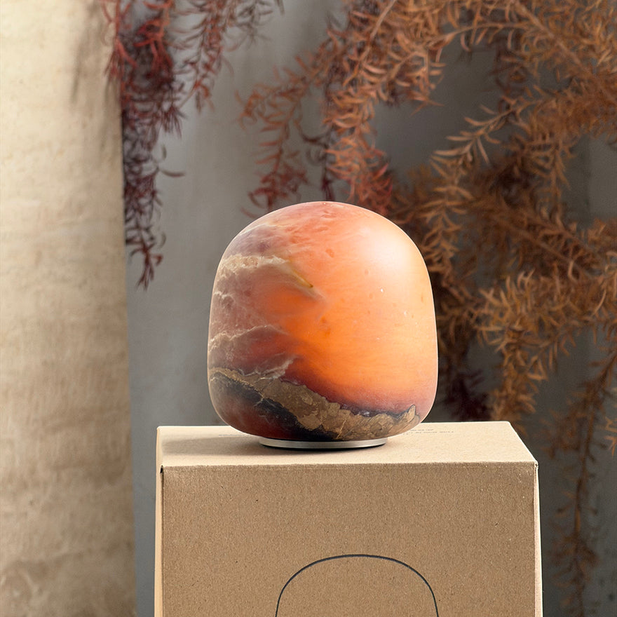 Alabaster Petite Portable Lamp – Cordless Natural Stone Rechargeable Mini Accent Light