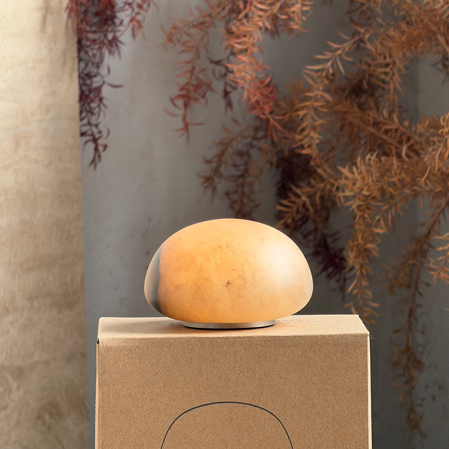 Alabaster Petite Portable Lamp – Cordless Natural Stone Rechargeable Mini Accent Light