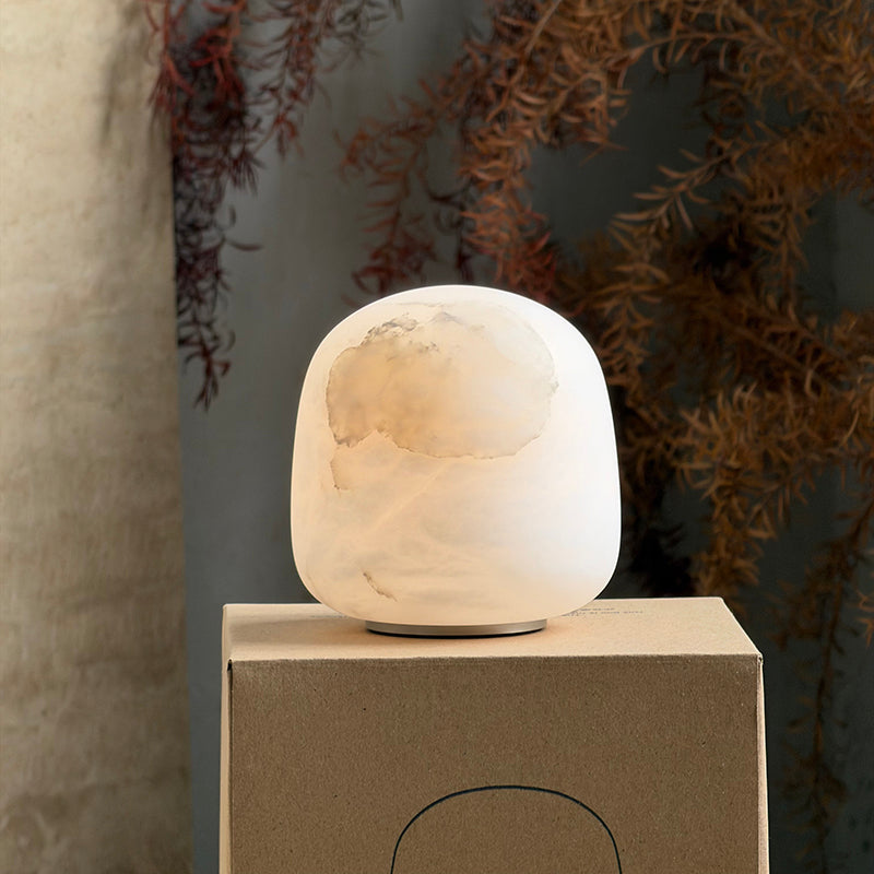 Alabaster Petite Portable Lamp – Cordless Natural Stone Rechargeable Mini Accent Light