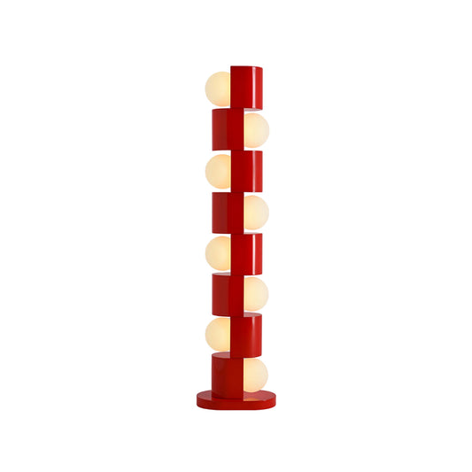 Space Age Totem Floor Lamp - Italian Retro Geometric Stacked Floor Lamp | Space Age Standing Light