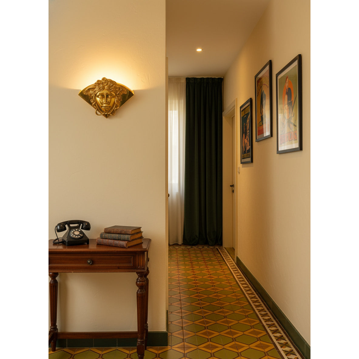 Sphinx Brass Wall Lamp - Polished Brass Wall Sconce | Modern Architectural Accent Light
