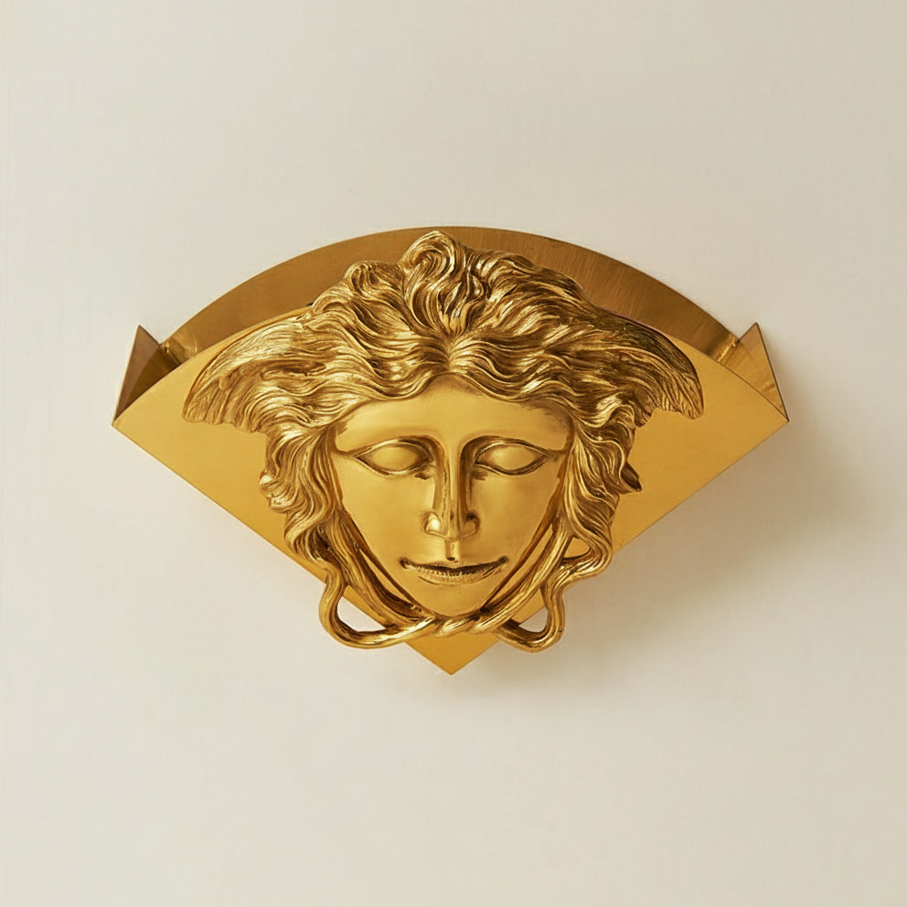 Sphinx Brass Wall Lamp - Polished Brass Wall Sconce | Modern Architectural Accent Light