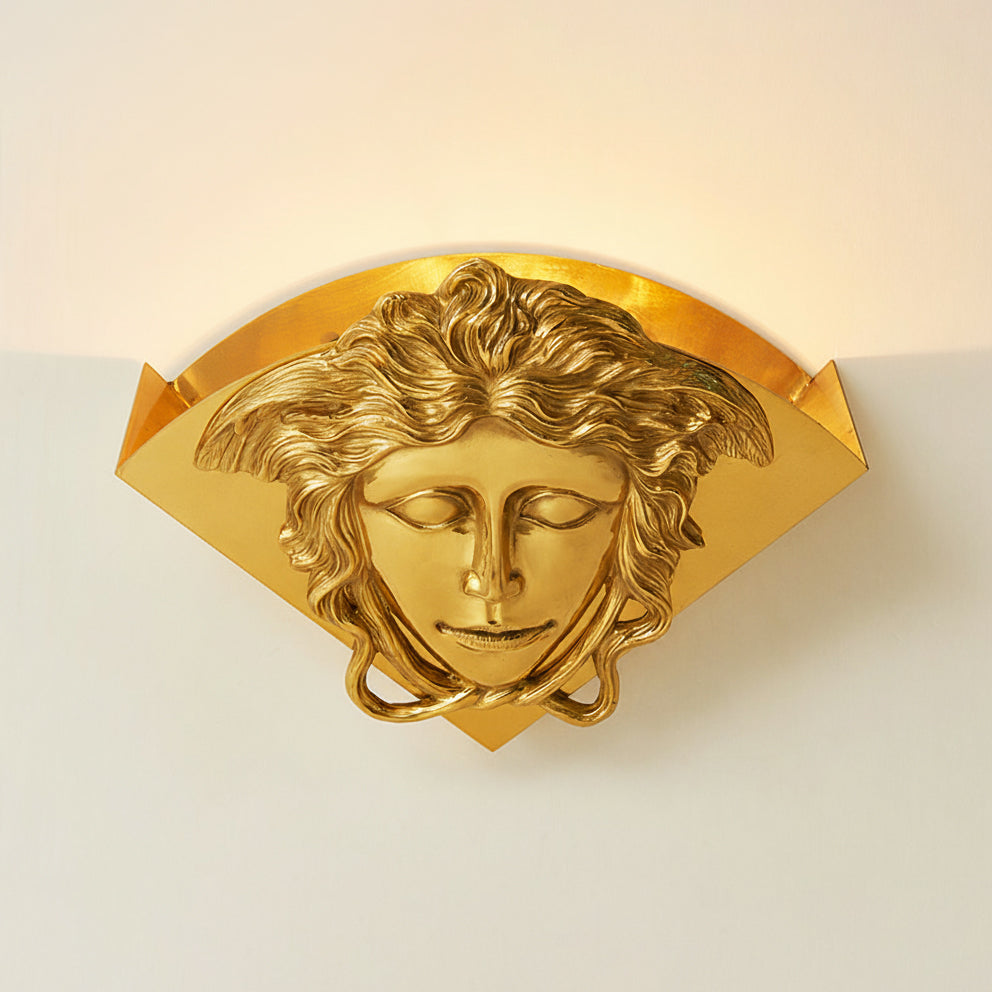 Sphinx Brass Wall Lamp - Polished Brass Wall Sconce | Modern Architectural Accent Light