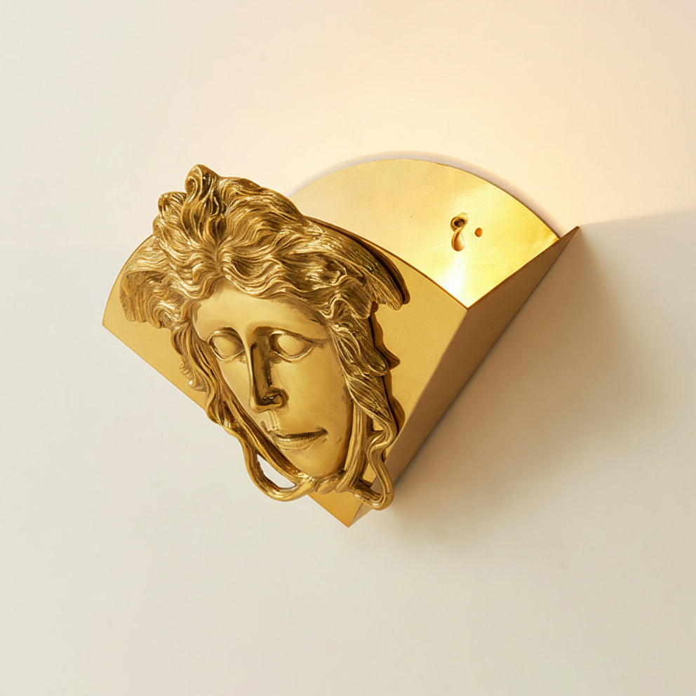 Sphinx Brass Wall Lamp - Polished Brass Wall Sconce | Modern Architectural Accent Light