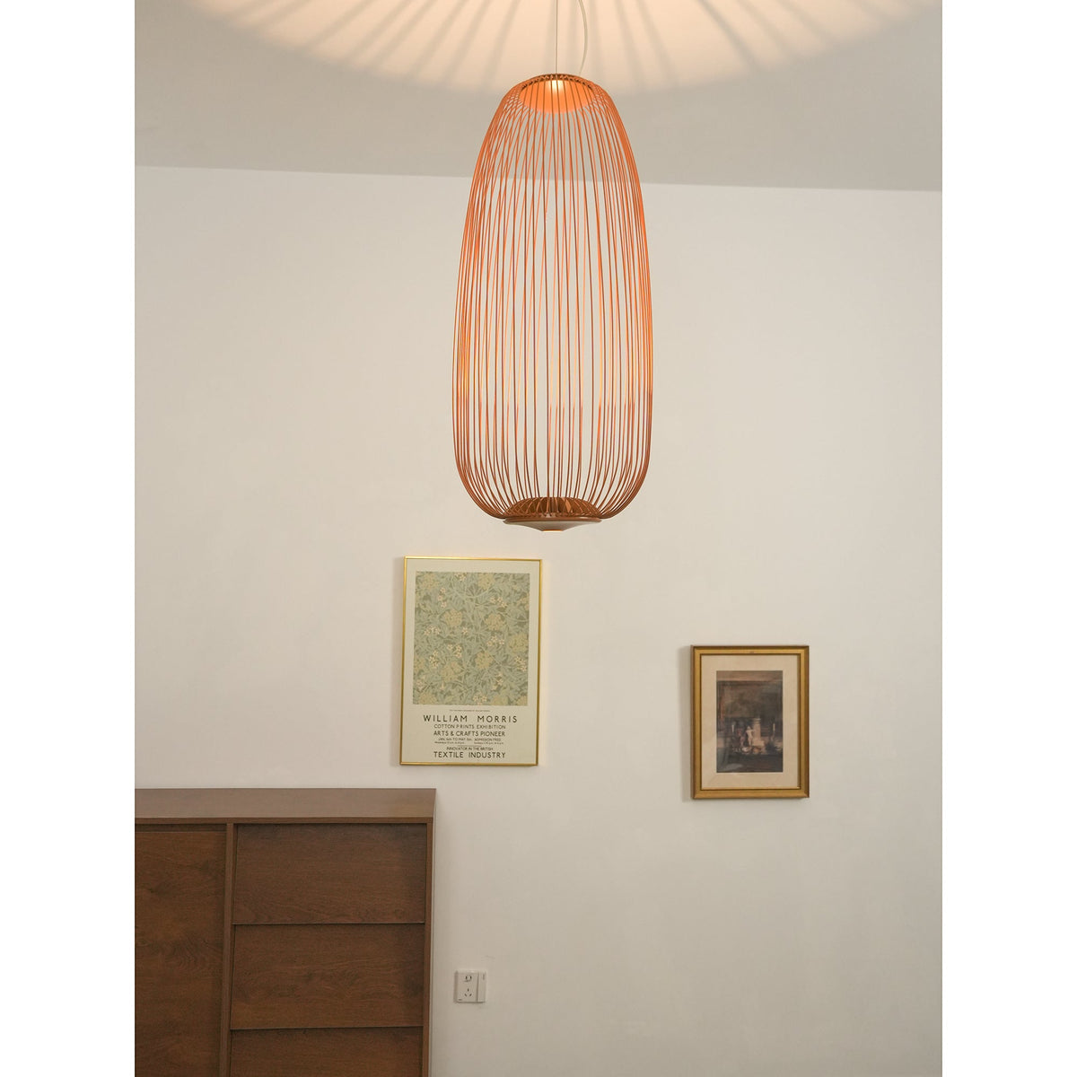 Spokes Cage Pendant Lamp - Wire Cage Geometric Overhead Light | Modern Aviary LED Pendant