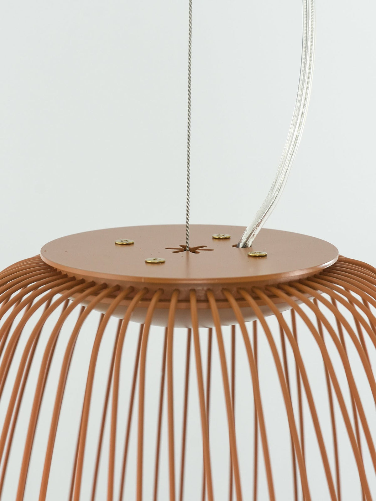Spokes Cage Pendant Lamp - Wire Cage Geometric Overhead Light | Modern Aviary LED Pendant