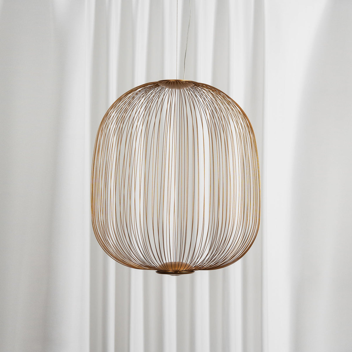 Spokes Cage Pendant Lamp - Wire Cage Geometric Overhead Light | Modern Aviary LED Pendant