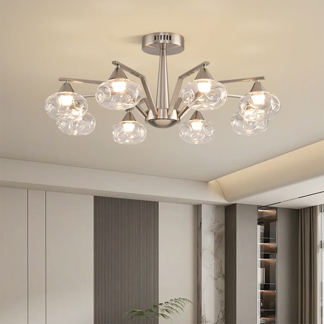 Sputnik Mid-Century Semi-Flush Mount Ceiling Light 