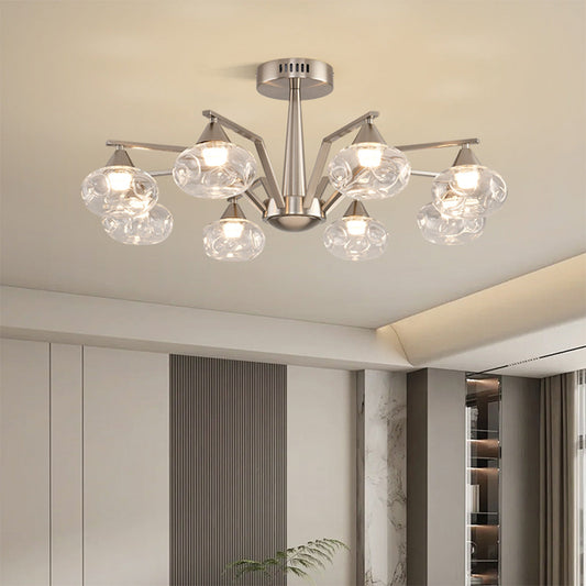 Sputnik Mid-Century Semi-Flush Mount Ceiling Light 