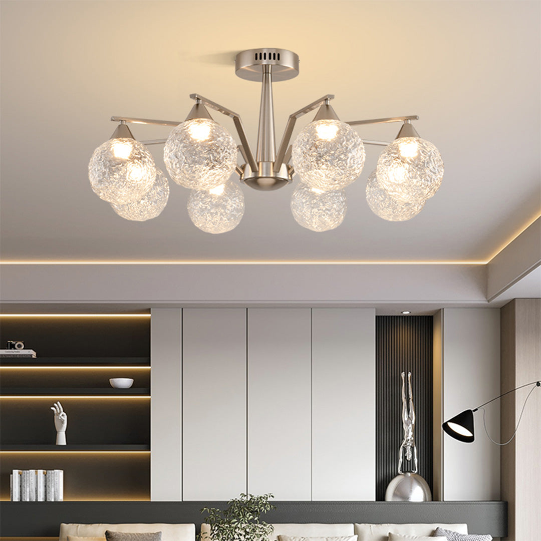 Sputnik Mid-Century Semi-Flush Mount Ceiling Light 