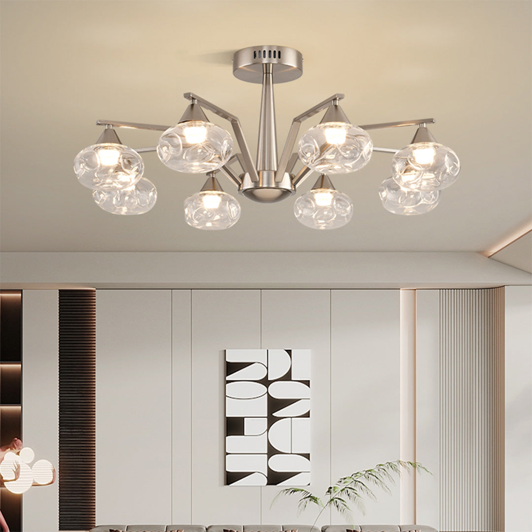 Sputnik Mid-Century Semi-Flush Mount Ceiling Light 