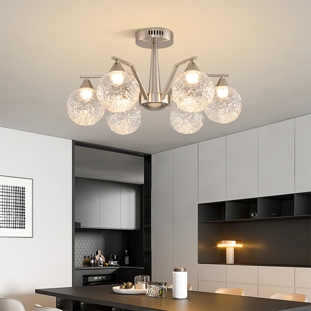 Sputnik Mid-Century Semi-Flush Mount Ceiling Light 